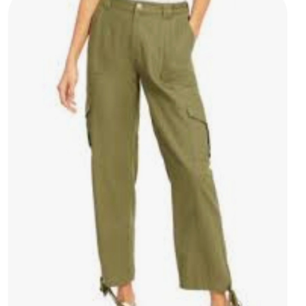 VENUS Olive Green Cargo Pants with Silver O-Ring